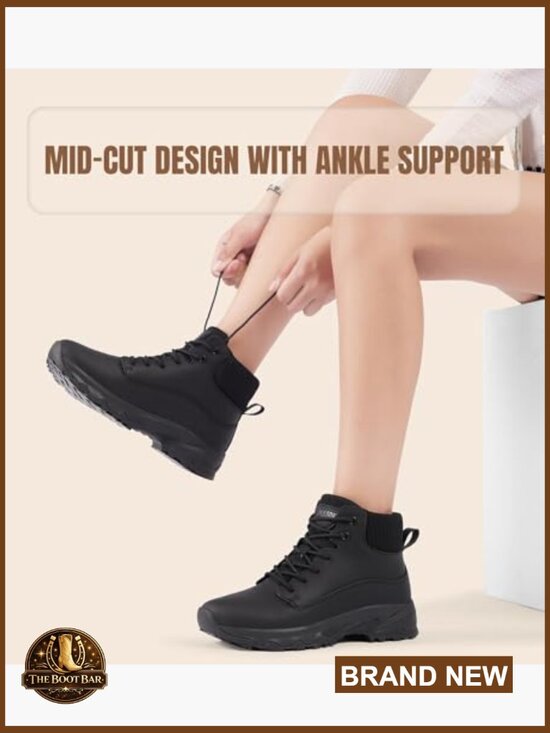 Non Slip Work Boots Slip Resistant Waterproof Food Service  display picture 2